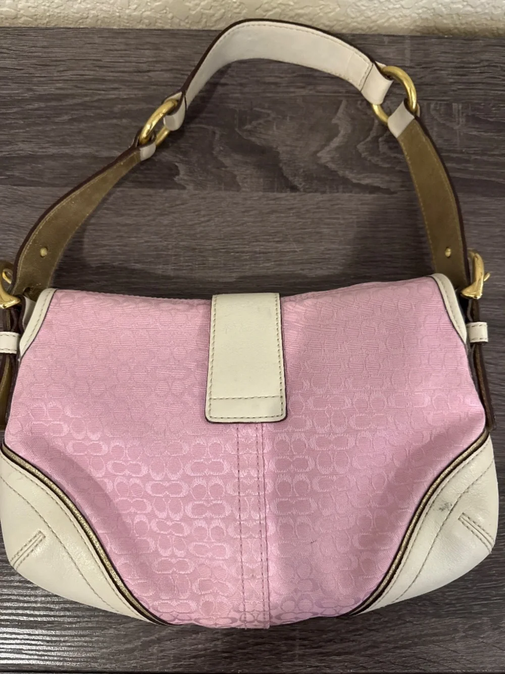 Vintage pink coach purse